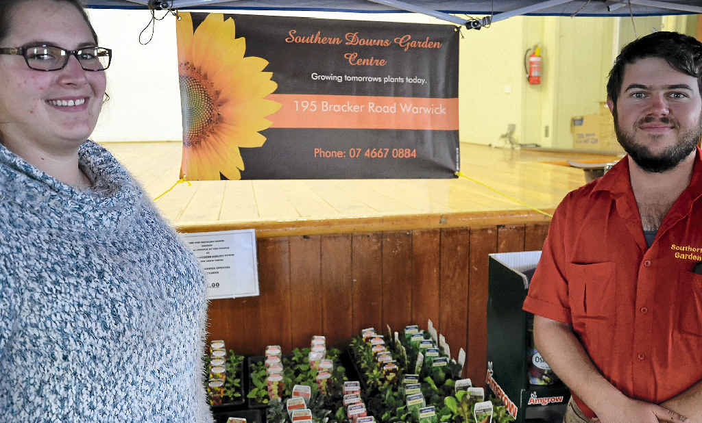 Tenielle Cronk and Brent MacDonald from the Southern Downs Garden Centre.